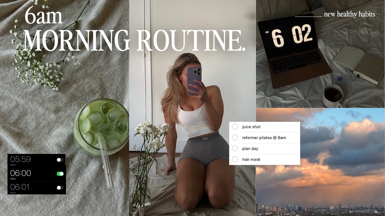 6AM MORNING ROUTINE (2023) | new healthy habits &amp; productive start to the day ~aesthetic~