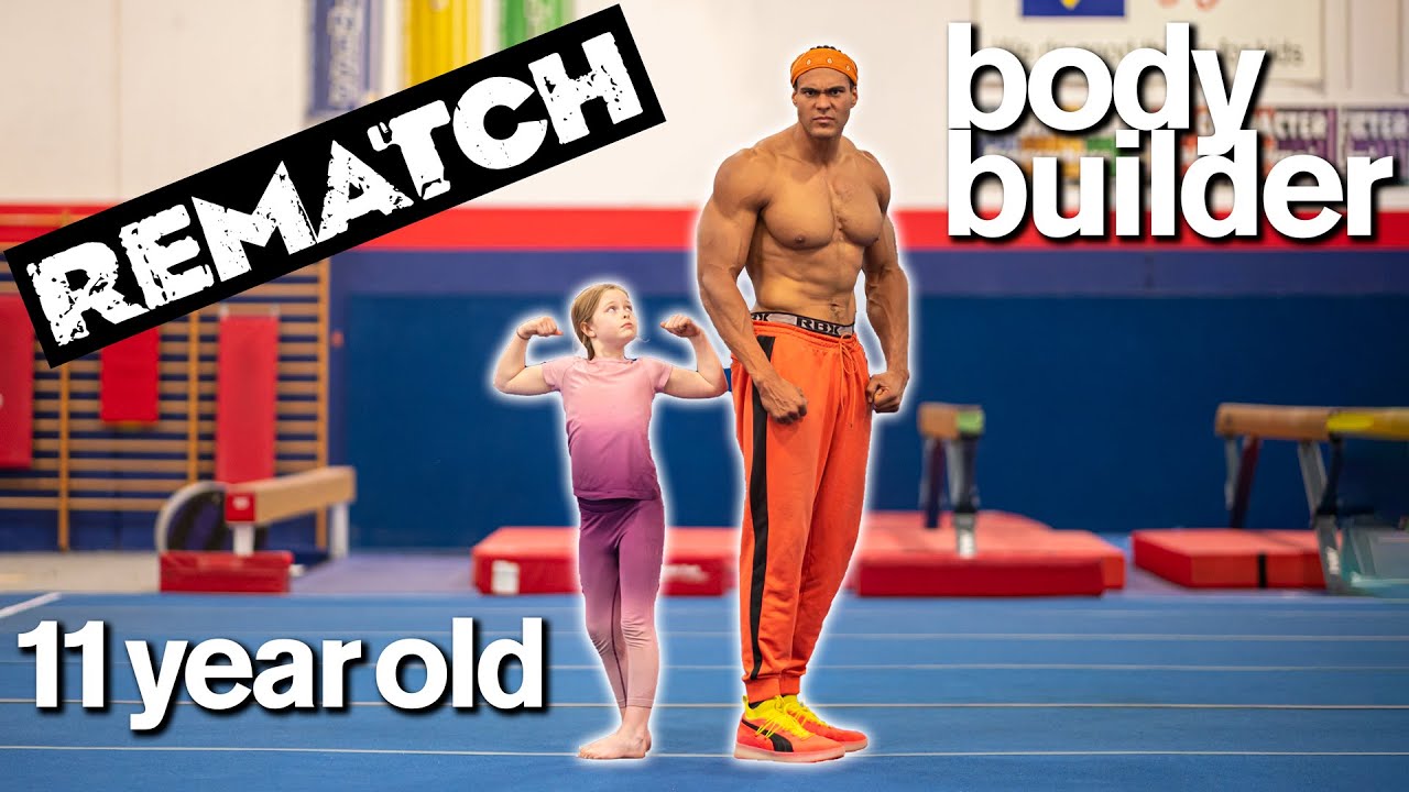 BODYBUILDER vs 11-YEAR-OLD – Cute Fitness and Gymnastics Challenge